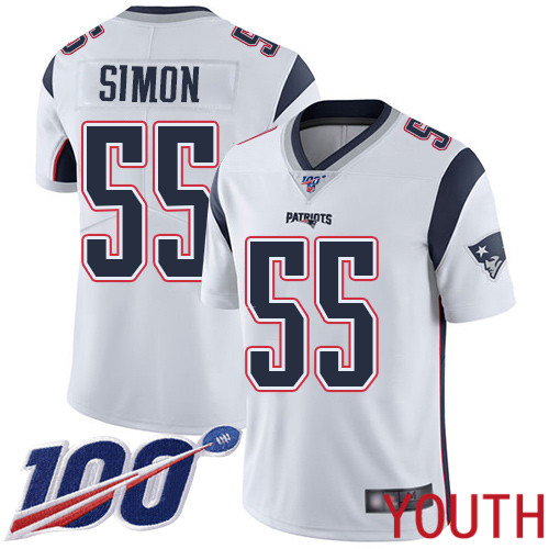 New England Patriots Football #55 Vapor Untouchable 100th Season Limited White Youth John Simon Road NFL Jersey->women nfl jersey->Women Jersey
